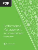 Performance Management in Government Primer For Leaders