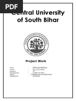 Central University of South Bihar: Project Work