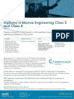 Diploma in Marine Engineering Class 3 Diploma in Marine Engineering Class 3 and Class 4 and Class 4