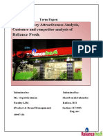 Reliance Fresh.: Topic: Category Attractiveness Analysis, Customer and Competitor Analysis of