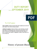 Duty Report 12 SEPTEMBER 2019: Annisa Ayu R Nazza Rizky R Valentina Salim Chandra Rhavi