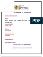 Department of Engineering: Term Paper Report