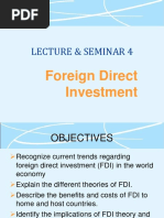 Lecture & Seminar 4: Foreign Direct Investment