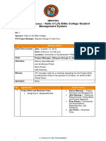 Halls of Life Bible College Student Management System: Minutes Project Board Minutes