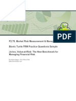 P2.T5. Market Risk Measurement & Management Bionic Turtle FRM Practice Questions Sample Jorion, Value-at-Risk: The New Benchmark For Managing Financial Risk