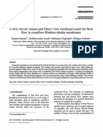 A New Navier-Stokes and Darcy's Law Combined Model For Fluid Flow in Crossflow Filtration Tubular Membranes