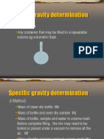 Specific Gravity Determination: Density Bottle