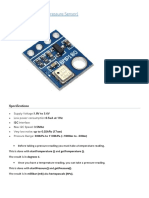 BMP180 (Barometric Pressure Sensor) : Specifications