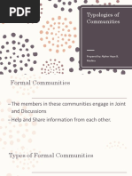 Typologies of Communities