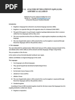 Typological Analysis of Negation in Sa ̰ Wi, Kɔdɛ Adiukru & Alladian