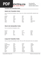 Esl Transitive Verbs PDF