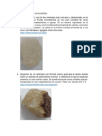 Minerales Identificados en La Práctica