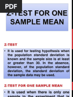 Z-TEST and T-Test