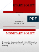 Monetary Policy: Presentation by