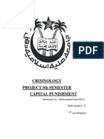 Crimnology Project 5Th Semester Capital Punishment: Submitted by - Mohommad Izaan Rizvi Roll Number-32 3 Year Regular