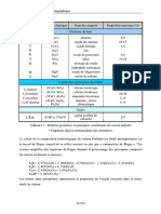 Hydratation de Ciment