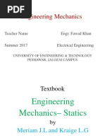 Introduciton To Engineering Statics Mechanics.