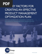 Five Key Factors For Creating An Effective Product Management Optimization Plan