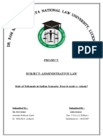 Project: Role of Tribunals in Indian Scenario: Does It Needs A Relook?