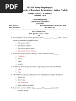 Assessment Test V Mass Transfer Operations I ChE E2S1