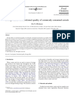 Storage Effects On Nutritional Quality of Commonly Consumed Cereals