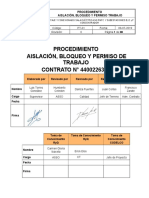 PT-01 Rev 0 Procedimiento Aislación Bloqueo y Permiso Trabajo