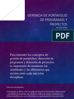 Gerencia de Portafolio de Programas y Proyectos