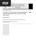 Assessment of Aquatic Plants Evapotranspiration For Secondary Agriculture Drains (Case Study: Edfina Drain, Egypt)