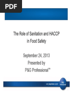 The Role of Sanitation and HACCP