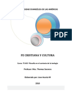 La Relacion Entre Cultura y Fe PDF