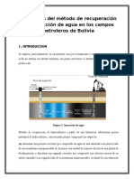 Aplicación Del Método de Recuperación Por Inyección de Agua en Los Campos Petroleros de Bolivia