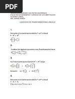 Ejercicios de Repaso de Transformaciones Lineales PDF