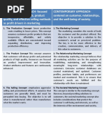 The Production Concept-Lower Production 1. The Marketing Concept