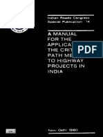 A Manual For The Application of The Critical Path Method To Highway Projects in India