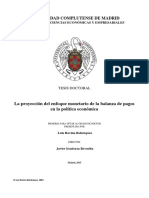 Universidad Complutense de Madrid: La Proyección Del Enfoque Monetario de La Balanza de Pagos en La Política Económica