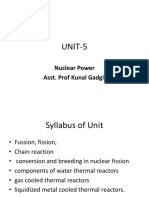 UNIT-5: Nuclear Power Asst. Prof Kunal Gadgil