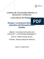 Ensayo La Herencia Filosófica y Educativa Del Romanticismo...