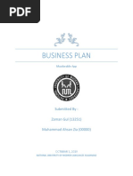 Business Plan: Submitted By: Zaman Gul (13251) Muhammad Ahsan Zia (00000)