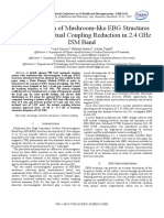 Optimal Design of Mushroom-Like Ebg Structures For Antenna Mutual Coupling Reduction in 2.4 GHZ Ism Band