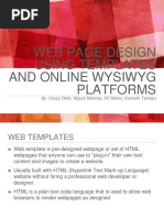 Web Page Design Using Templates and Online Wysiwyg Platforms