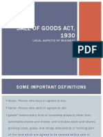 Sale of Goods Act, 1930