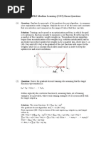 EXAMPLE Machine Learning (C395) Exam Questions