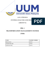 A191 STID3024 System Analysis and Design (Group G) : PBL 1 Transportation Management System (TMS)