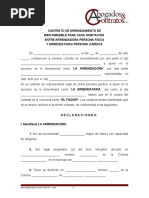 Contrato de Arrenadamiento