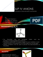 Group Iv Anions: - Distinguish by The Insolubility of Their Silver Salts in Acid Solution