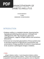 Pharmacotherapy of Diabetes Mellitus