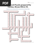 The Nervous System Crossword Puzzle by Bryan