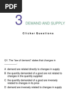 Demand and Supply: Clicker Questions