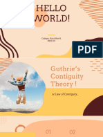 Guthrie's Contiguity Theory