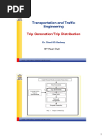 Transportation and Traffic Engineering: Trip Generation/Trip Distribution